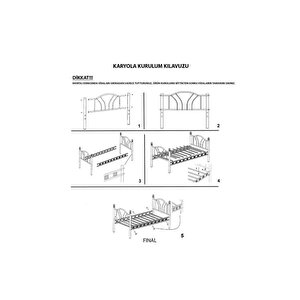 Belinay Metal Karyola 100x200 Arm131