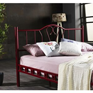 Orkide Metal Karyola 150x200 Arm106 Bordo