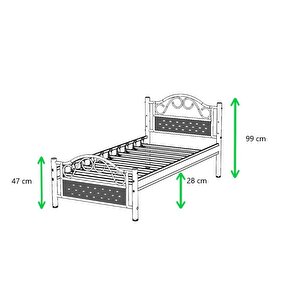 Paris Metal Karyola 90x200 Arm124