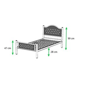 Milan Metal Karyola 90x200 Arm126