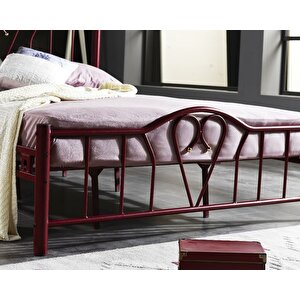 Orkide Metal Karyola 120x200 Arm104 Bordo