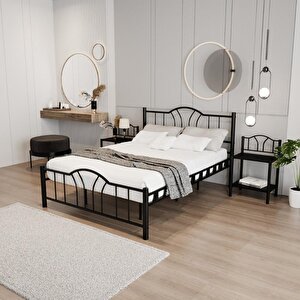 Bella Metal Karyola 100x200 Arm140 Siyah