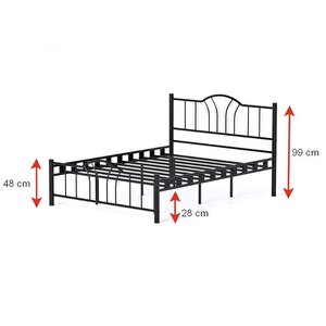 Bella Metal Karyola 140x200 Arm143 Siyah