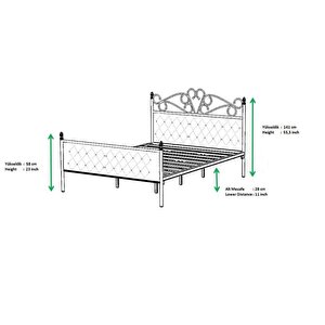 Pedesa Metal Karyola 180x200 Arm065 Pembe