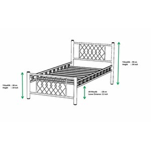 Metis Metal Karyola 90x200 Arm165