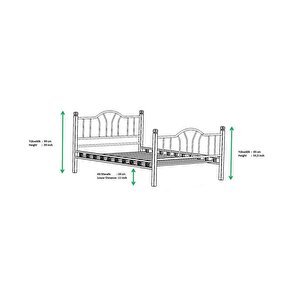 Pasifik Metal Karyola 100x200 Arm074