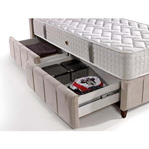 Md Polo Çekmeceli 100x200 Tek Kişilik Baza, Başlık Seti Gm1175