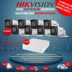 Ahd 8 Adet 2 Mp Bullet Güvenlik Kamera Seti