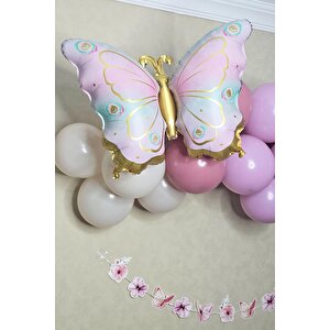 Kelebek Konsept Retro Renkler Kelebek Temalı Balon Zinciri Seti