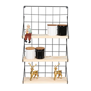 3 Katli Ahşap Rafli Stand