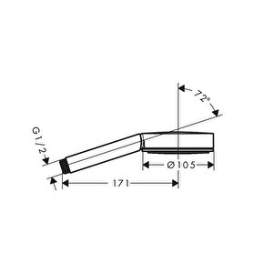 Hansgrohe Pulsify 1jet El Duşu Krom 24120000