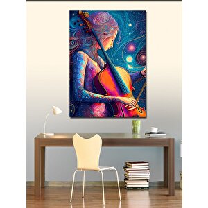 Kanvas Tablo Çello Çalan Kadın 50x70 cm