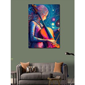 Kanvas Tablo Çello Çalan Kadın 50x70 cm