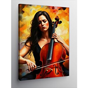 Kanvas Tablo Çello Çalan Kız 50x70 cm