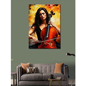 Kanvas Tablo Çello Çalan Kız 50x70 cm