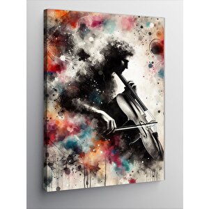 Kanvas Tablo Çello Çalan Adam 50x70 cm