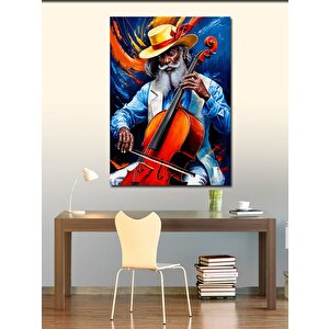 Kanvas Tablo Çello Çalan Adam 70x100 cm