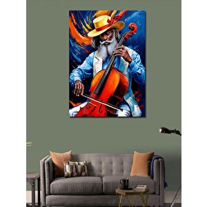 Kanvas Tablo Çello Çalan Adam 70x100 cm