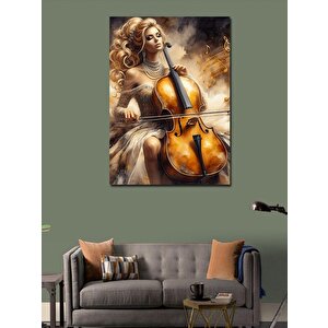 Kanvas Tablo Çello Çalan Kadın 50x70 cm