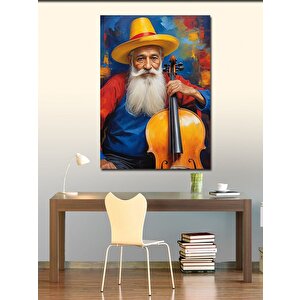 Kanvas Tablo Çello Çalan Bilge Adam 70x100 cm