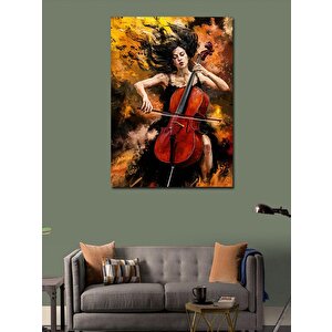 Kanvas Tablo Çello Kadın 70x100 cm