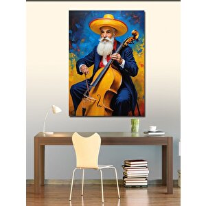 Kanvas Tablo Çello Çalan Fare 100x140 cm