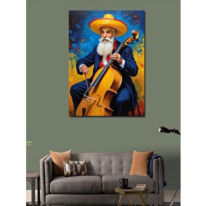 Kanvas Tablo Çello Çalan Fare 100x140 cm