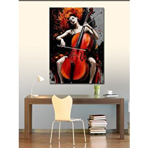 Kanvas Tablo Çello Çalan Kadın 70x100 cm