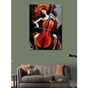 Kanvas Tablo Çello Çalan Kadın 70x100 cm