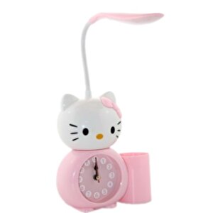 Li̇vava Sevi̇mli̇ Kedi̇ci̇k Masa Lambasi, Masa Saati̇ Ve Kalemli̇k, Pembe, 18x15