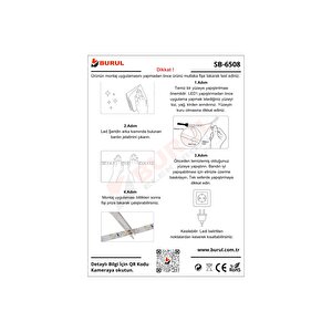 Sb-6508 5 Metre Gün Işığı Yapışkanlı Silikonlu Yüksek Lümen Şerit Led Işık Fişli Aydınlatma
