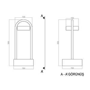 Voxlamp Calipso Masa Lambası 35 Cm 7 Watt On-off Anahtarlı