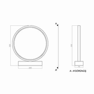 Voxlamp Specular Led Masa Lambası Ø30 Cm 	18 Watt