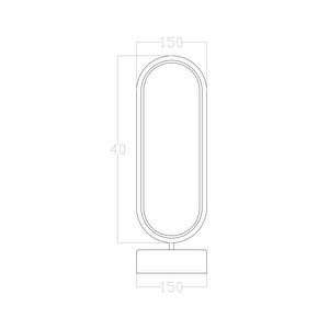 Voxlamp Oval Led Masa Lambası 40*15cm 20 Watt
