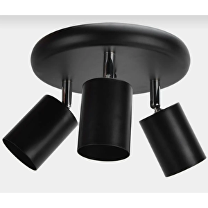 Simaavize Üçlü Metal Led Avize Plofonyer Led Spot Beyaz Led Ampullü