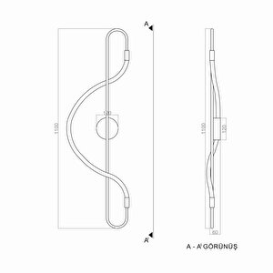 Voxlamp Jazz Led Duvar Aplik 110 Cm 17 Watt Dimmer Ve Kumandalı