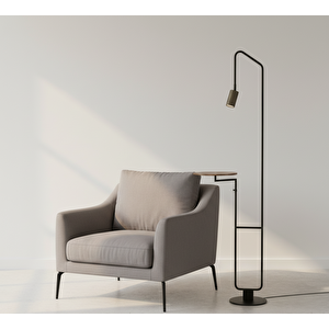 Voxlamp Led Lambader Coffee Ahşap 170 Cm 5 Watt