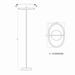 Voxlamp Led Lambader Sinba 150 Cm 22 Watt Dimmer Ve Kumandalı