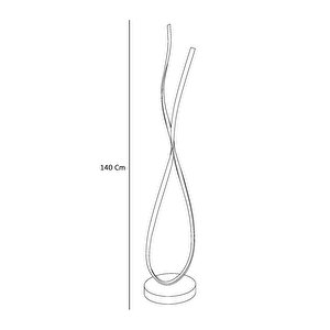 Voxlamp Dixon Led Lambader 140 Cm 50 Watt