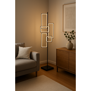 Voxlamp Quadrangular Lux Led Lambader 165cm 100 Watt Dimmer Ve Kumandalı