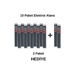 PA Siyah Geniş Plastik Kaynak Elektrodu-10 Paket Alana 2 Paket Elektrot Hediye