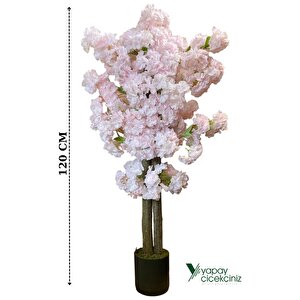 120 Cm Lüks Yapay Bahardali Ağaci Açık Pudra Pembe