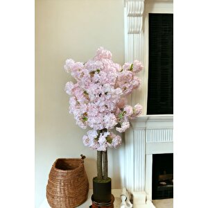 120 Cm Lüks Yapay Bahardali Ağaci Açık Pudra Pembe