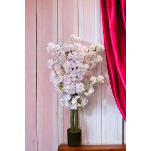 120 Cm Lüks Yapay Bahardali Ağaci Açık Pudra Pembe