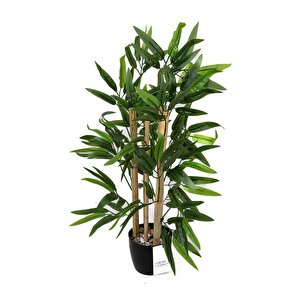 Taş Detaylı Saksıda 60 Cm Yapay Bambu Ağacı