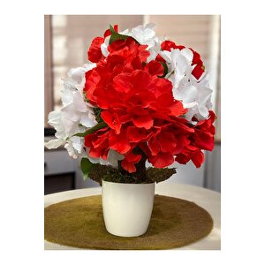 Beyaz Saksida Yapay Ortanca Ağaci 40 Cm