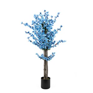 Siyah Saksıda Turuncu Sarı Renkli 120 Cm Japon Bahardalı Ağacı