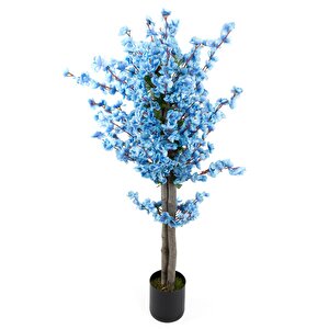 Siyah Saksıda Turuncu Sarı Renkli 120 Cm Japon Bahardalı Ağacı