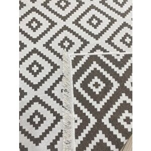Bej-krem Kilim Modern Seri Çift Taraflı Dokuma Pamuk Kilim
