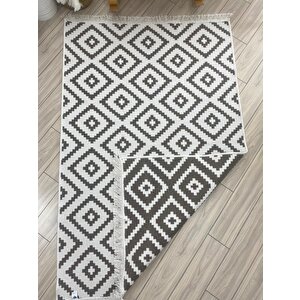 Bej-krem Kilim Modern Seri Çift Taraflı Dokuma Pamuk Kilim